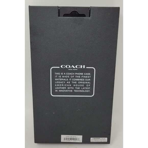 Coach Protective Case for Apple iPhone 12 Pro Max - Black/White Flowers - Picture 2 of 3